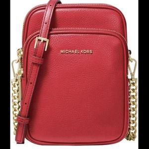 Michael Kors Jet Set Travel Medium Chain Crossbody Flight Hand Bag
